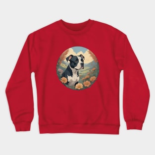 Black And White Pitbull Crewneck Sweatshirt